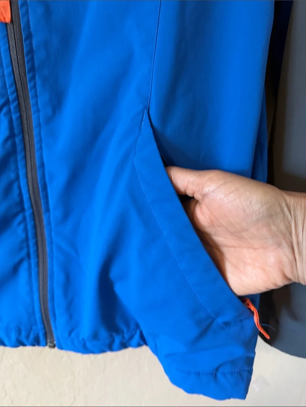 The North Face Boys Blue Gray Polartec Fleece Lined Jacket L 14/16